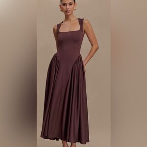 Meshki Brown Sleeveless Dress